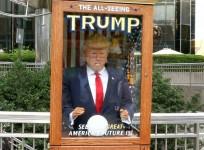 Fortune-telling Donald Trump appears on the streets of New York