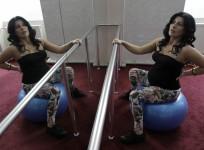 Pregnant woman exercising