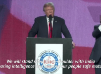 Trump promises better ties with India if elected president at Hindu rally