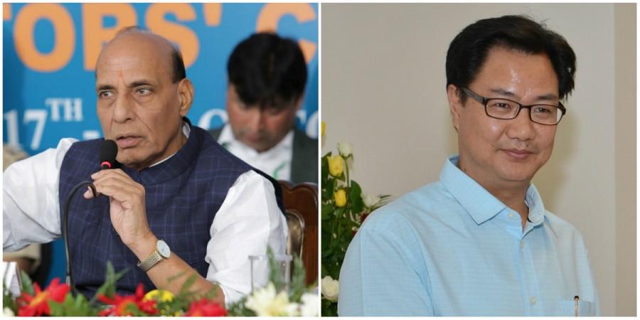 Rajnath Singh and Kiren Rijiju