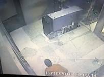 Argentine man in dramatic near-miss as glass ceiling collapses