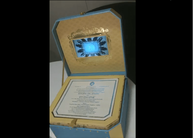 Gali Janardhan Reddy's daughter's wedding invitation