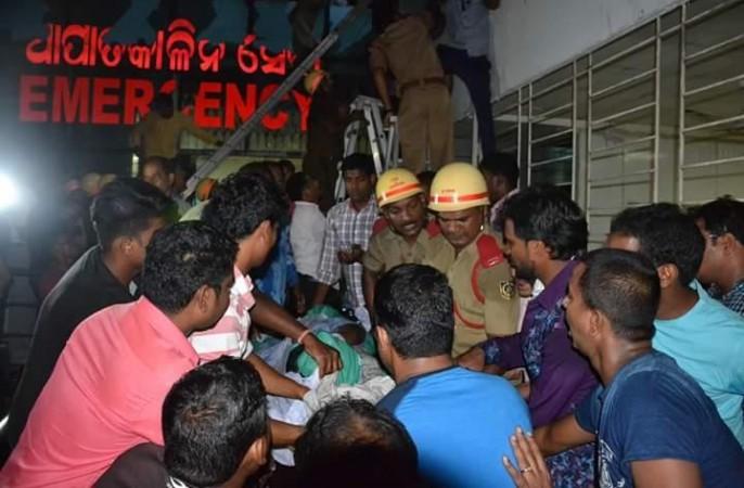Bhubaneswar: SUM Hospital had lost NABH accredition 2 months back Rescue operations underway at Institute of Medical Sciences and SUM Hospital where a fire broke out killing 22 people in Bhubaneswar on Oct 18, 2016. sum hospital
