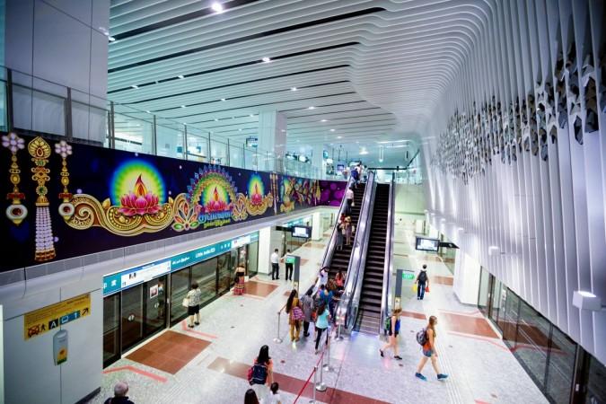 MRT station in Little India in Singapore MRT station in Little India in Singapore