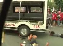 Police use van as battering ram on anti-US protesters in Philippines