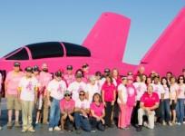 F9F-8 Cougar painted pink to support breast cancer awareness