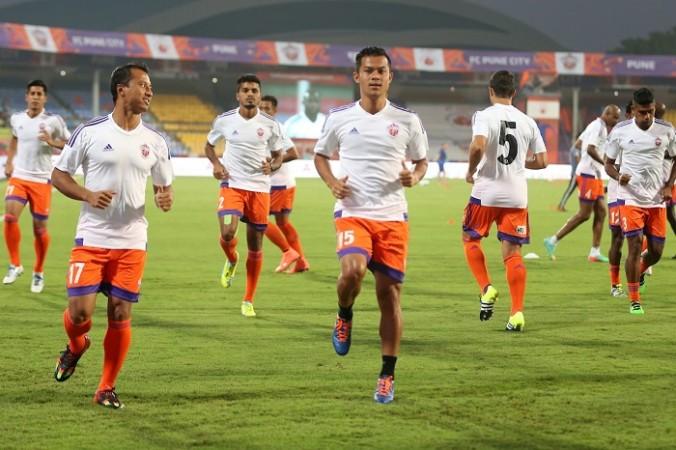FC Pune City players during a training session, October 22, 2016 FC Pune City