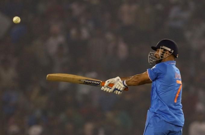 India captain MS Dhoni used the pull shot to great effect in the third one-day international against New Zealand, October 23, 2016 MS Dhoni India New Zealand