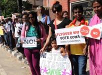 steel flyover protest