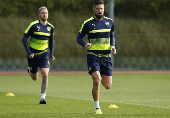 Arsenal striker Olivier Giroud is set to return from injury, but Aaron Ramsey is still a few days away Aaron Ramsey Olivier Giroud Arsenal