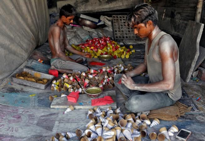 Workers making firecracker (Representational Image) Diwali 2016