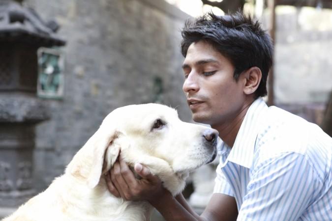 Sachin Bangera with his pet labrador