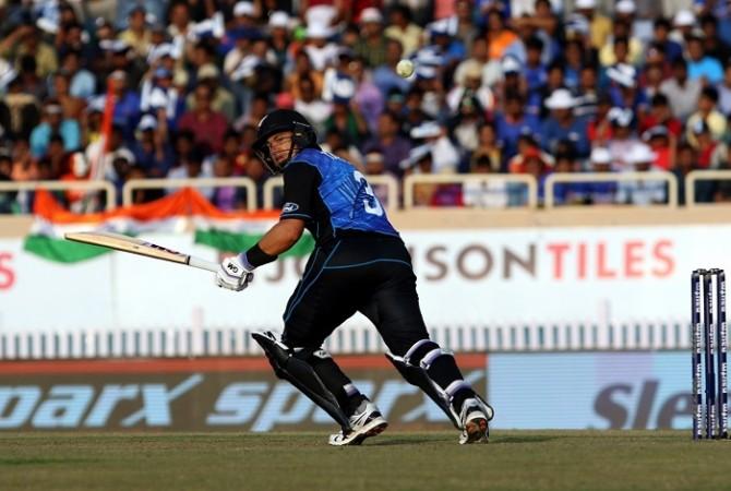 New Zealand batsman Ross Taylor in action during the fourth ODI against India, October 26, 2016 Ross Taylor New Zealand India