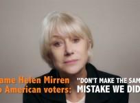 Dame Helen Mirren backs Hillary in No Regrets video