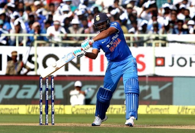 Rohit Sharma hit five fours and three sixes in his 70-run innings. Rohit Sharma