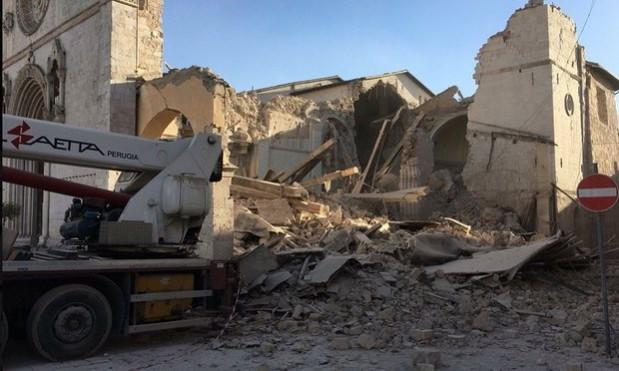 The Basilica of St Benedict has been destroyed by the earthquake that struck central Italy. Italy earthquake