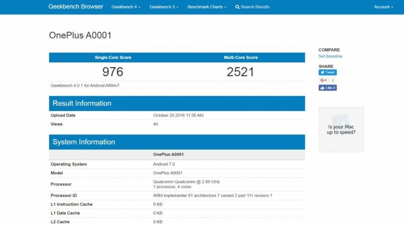 OnePlus One running Android Nougat gets tested on Geekbench; will it be released to public?
