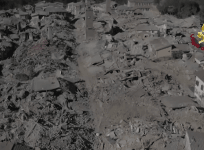 Drone footage of Amatrice after Italy suffers worst earthquake in 36 years
