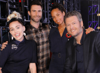 Miley Cyrus, Adam Levine, Alicia Keys and Blake Shelton