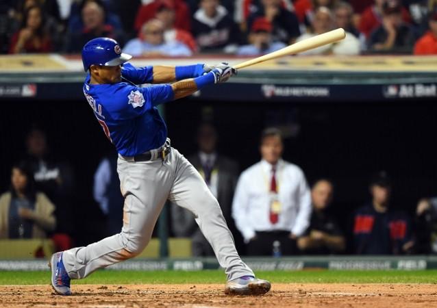 Addison Russell powers a grand slam to help the Cubs beat the Indians in Game 6 of the World Series, November 1, 2016 Addison Russell Chicago Cubs