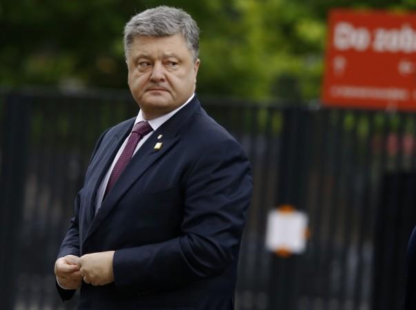 Ukraine's President Poroshenko arrives for the NATO summit at the PGE National Stadium in Warsaw. July, 2016. President Poroshenko