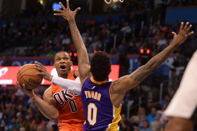 Russell Westbrook played an important role in helping Thunder script their fourth straight win. Russell Westbrook