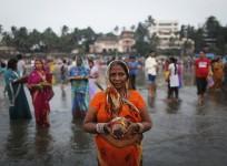 Chhath puja devotee