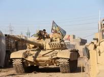 An Iraqi special forces tank