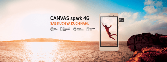 Micromax Canvas Spark 4G with VoLTE launched
