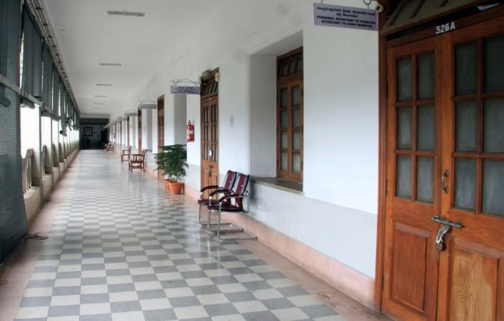 A view of empty corridors of Vidhan Soudha as the government employees go on a day long strike to fulfill their various demands, in Bengaluru on June 2, 2016. pay commission allowances states hike salary increase government staff finances rbi 7th cpc why no tripura odisha karnataka jharkhand modi govt salary protest strike september 2 one day