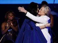 Katy Perry performs at Clintons “Love Trumps Hate” rally