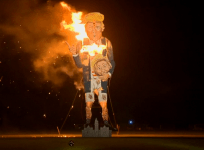 Donald Trump is fired at Edenbridge and Lewes Bonfire Night celebrations