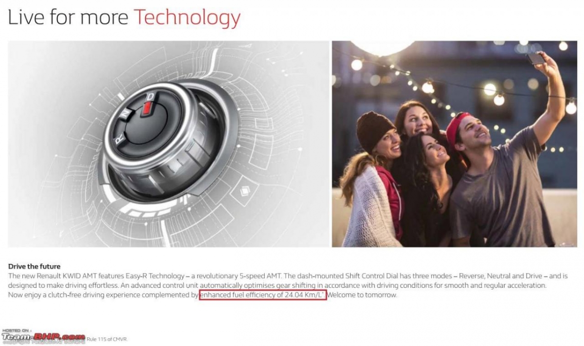 Renault Kwid AMT official brochures