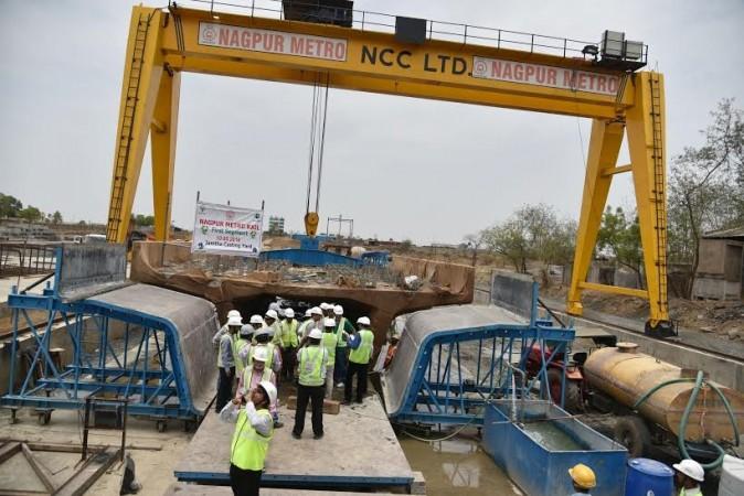 A view of Nagpur Metro Rail Jamtha casting yard in Nagpur on June 10, 2016. nagpur metro, metro projects in india, construction sector metro projects, namma metro