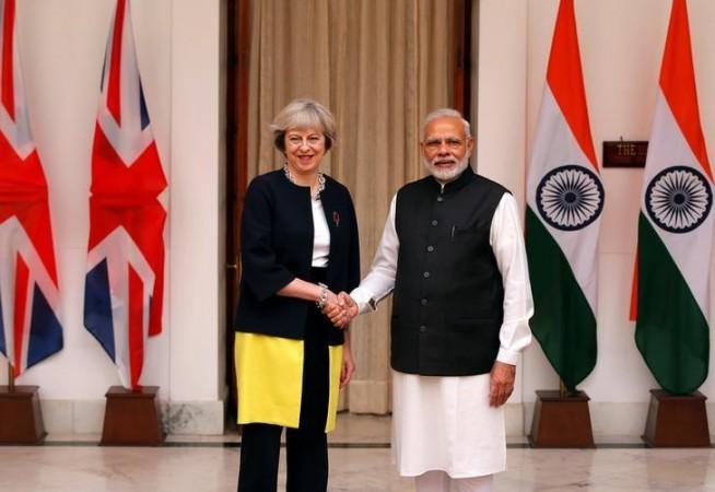 Narendra Modi and Theresa May