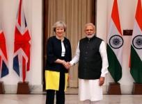 Narendra Modi and Theresa May