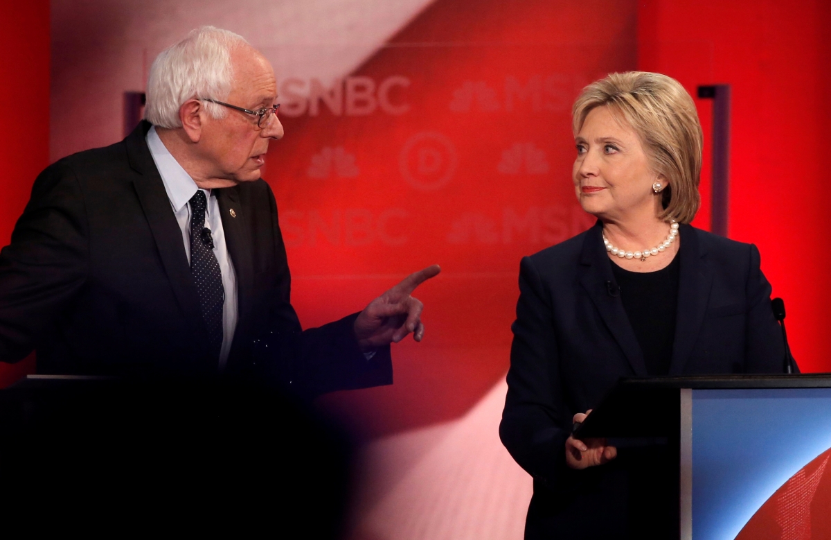 Bernie Sanders and Democrat presidential candidate Hillary Clinton hillary clinton