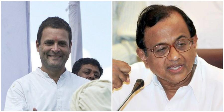 Rahul Gandhi and P Chidambaram
