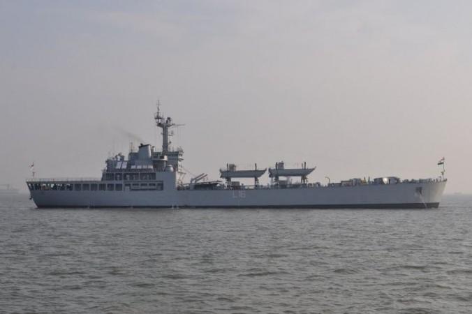 INS Shardul in Mauritius to assist in patrolling. Indian ship in Mauritius