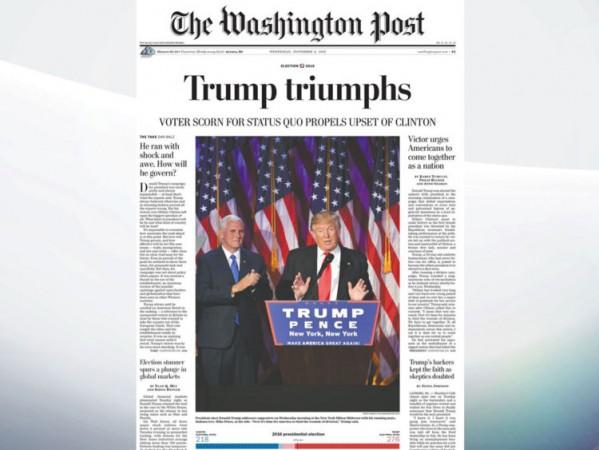 Washington post headline after trump victory