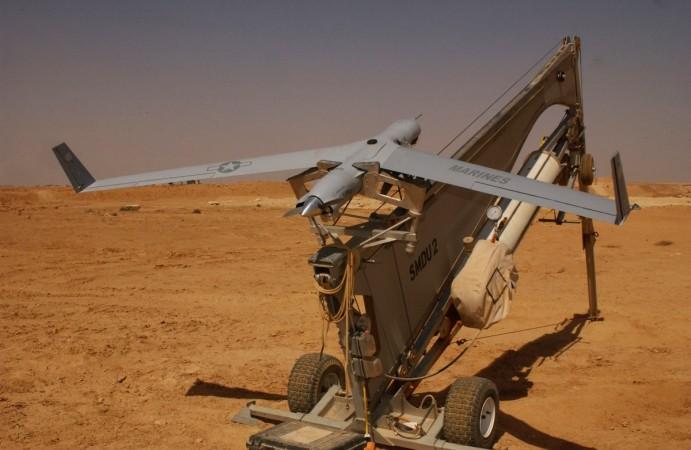 Boeing Insitu offering ScanEagle for Indian Navy. In Picture: -ScanEagle UAV sits on the catapult prior to launch in Iraq. Boeing in India