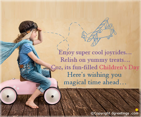 Children's Day is celebrated on November 14 in India.