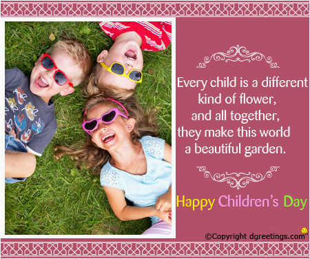 Children's Day is celebrated on November 14 in India.