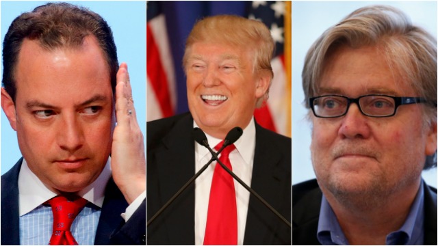 Steve Bannon and Reince Priebus