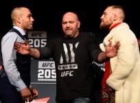 Conor McGregor and Eddie Alvarez nearly come to blows at UFC 205 press conference