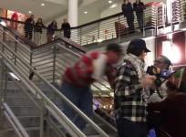 Anti-Trump protester floored whilst speaking at Ohio rally