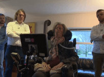 Paralysed ALS patient uses computer to speak with her mind