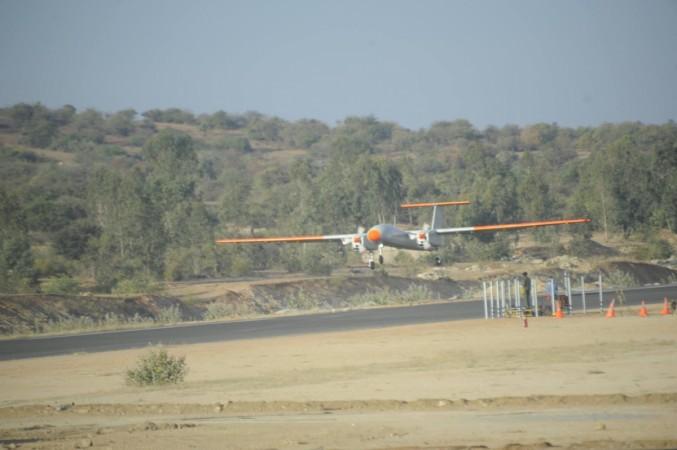 Another image of Rustom-II undergoing first flight-testing at Aeronautical Test Range (ATR) in Chitradurga, Karnataka. Rustom-II