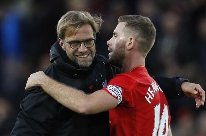 Jurgen Klopp will expect Jordan Henderson to lead Liverpool to another Premier League victory Jurgen Klopp Jordan Henderson Liverpool