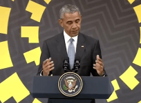 Barack Obama advises a wait and see approach to President-elect Donald Trump
